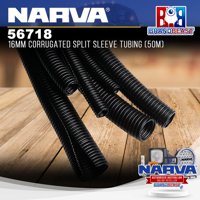 Narva 56718 16MM Corrugated Split Sleeve Tubing (50M)