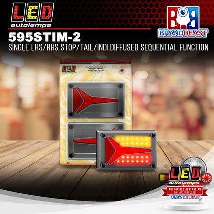 LED Autolamps 595STIM-2 Single LHS/Tail/Indi Diffused Sequential Function