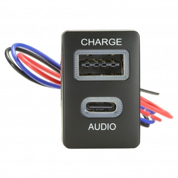 Aerpro APUSBTO7 USB-C Pass-Through & USB Charge Socket Suit Toyota (21mm x 32mm)