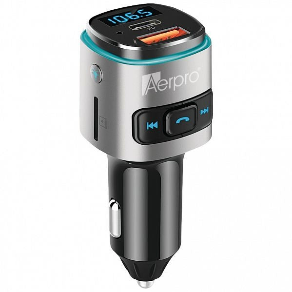 Aerpro APBT215 Bluetooth FM Transmitter With PD 30W USB-C & Quick Charge 3.0 USB-A