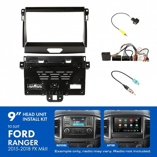 Aerpro AKFO3 9" Install Kit Suit Ford Ranger 2015 - 2018