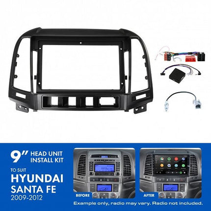 Aerpro AKHY5 9" Install Kit Suit Hyundai Santa Fe 2009 - 2012