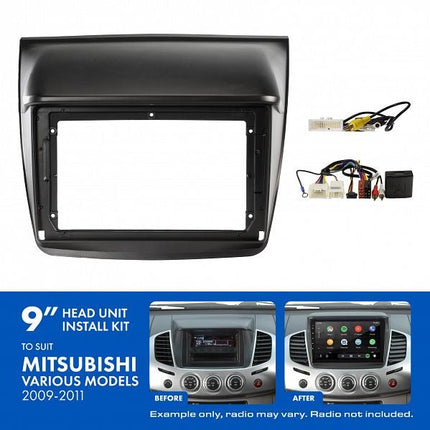 Aerpro AKMB2 9" Install Kit Suit Mitsubishi Triton/Challenger 2009 - 2011