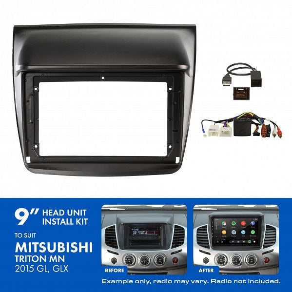 Aerpro AKMB26 9" Install Kit Suit Mitsubishi Triton/Challenger 2009 - 2015