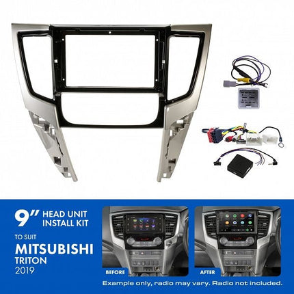 Aerpro AKMB27 9" Install Kit Suit Mitsubishi Triton 2019 - 2023