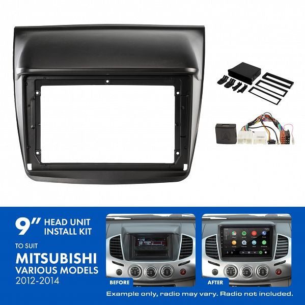 Aerpro AKMB3 9" Install Kit Suit Mitsubishi Triton/Challenger 2012 - 2014
