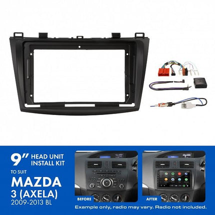 Aerpro AKMZ4 9" Install Kit Suit Mazda 3 2009 - 2013