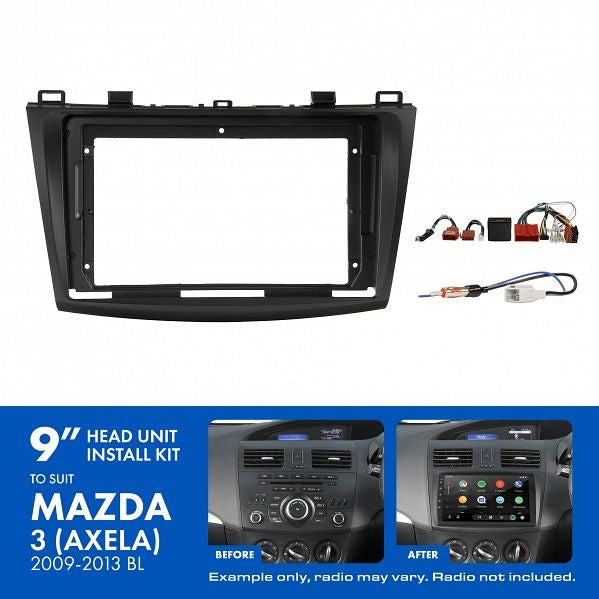 Aerpro AKMZ5 9" Install Kit Suit Mazda 3 2009 - 2013 (BOSE Amplified)