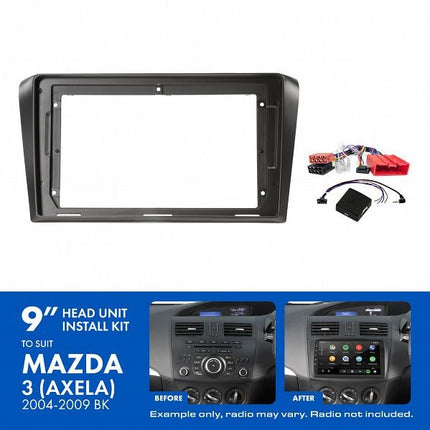 Aerpro AKMZ6 9" Install Kit Suit Mazda 3 2004 - 2009
