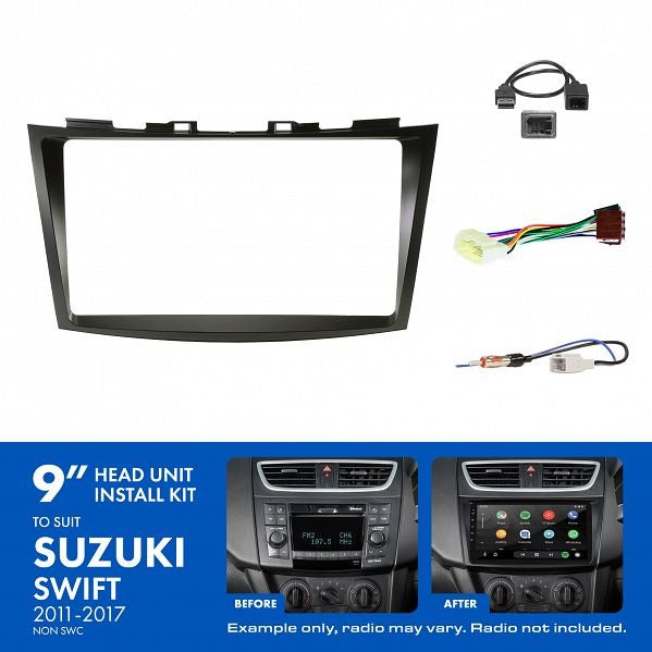 Aerpro AKSZ2 9" Install Kit Suit Suzuki Swift 2011 - 2017