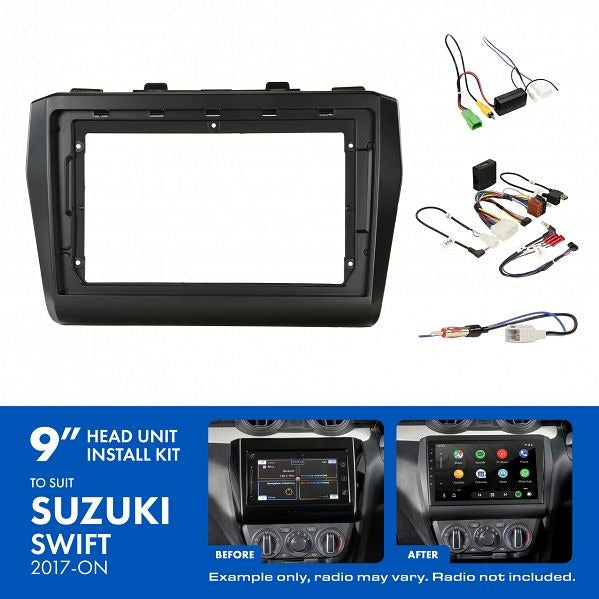 Aerpro AKSZ6 9" Install Kit Suit Suzuki Swift 2017 - 2023