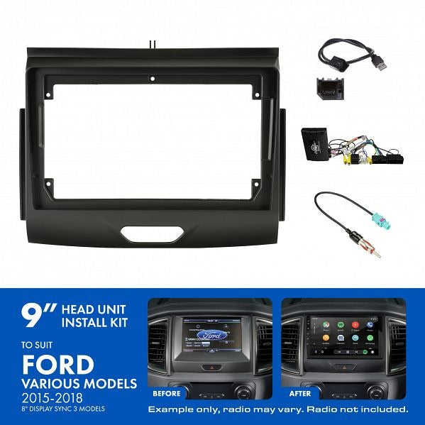Aerpro AKTFO6 9" Install Kit Suit Ford Ranger/Everest 2015 - 2021