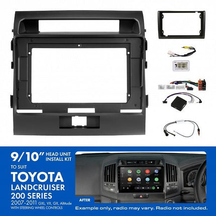 Aerpro AKTO17 9/10" Install Kit Suit Toyota LandCruiser 200 2015 - 2021