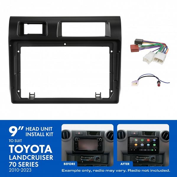 Aerpro AKTO29 9" Install Kit Suit Toyota LandCruiser 70 Series 2009 - 2023