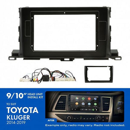 Aerpro AKTO37 9/10" Install Kit Suit Toyota Kluger 2014 - 2019