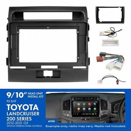 Aerpro AKTO42 9/10" Install Kit Suit Toyota LandCruiser 200 2012 - 2021