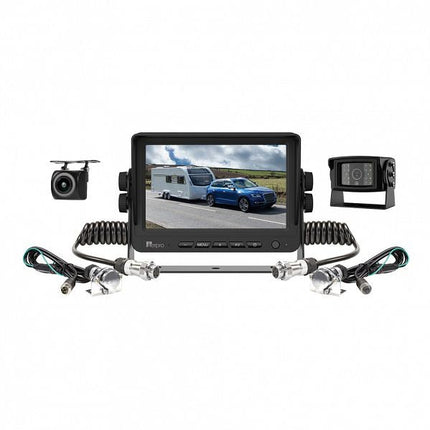 Aerpro AVK7C2 | 7" Heavy-Duty AHD Monitor 1080P 2 Camera Caravan Kit