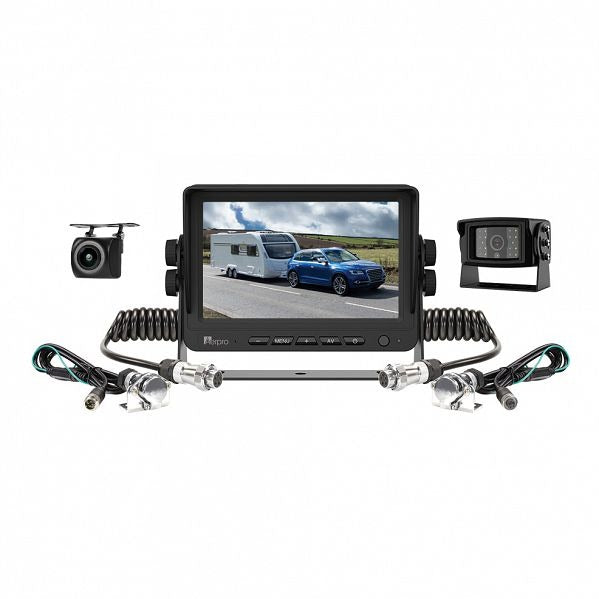 Aerpro AVK7C2 | 7" Heavy-Duty AHD Monitor 1080P 2 Camera Caravan Kit