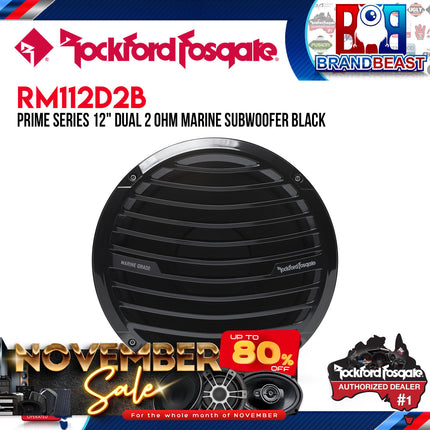Rockford Fosgate RM112D2B Prime 12" Dual 2-Ohm Subwoofer - Black