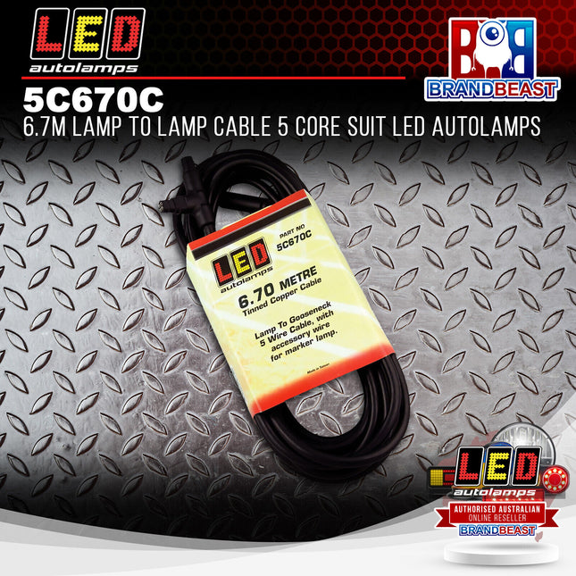 LED Autolamps 5C670C 6.7m Lamp To Lamp Cable 5 Core Suit LED Autolamps