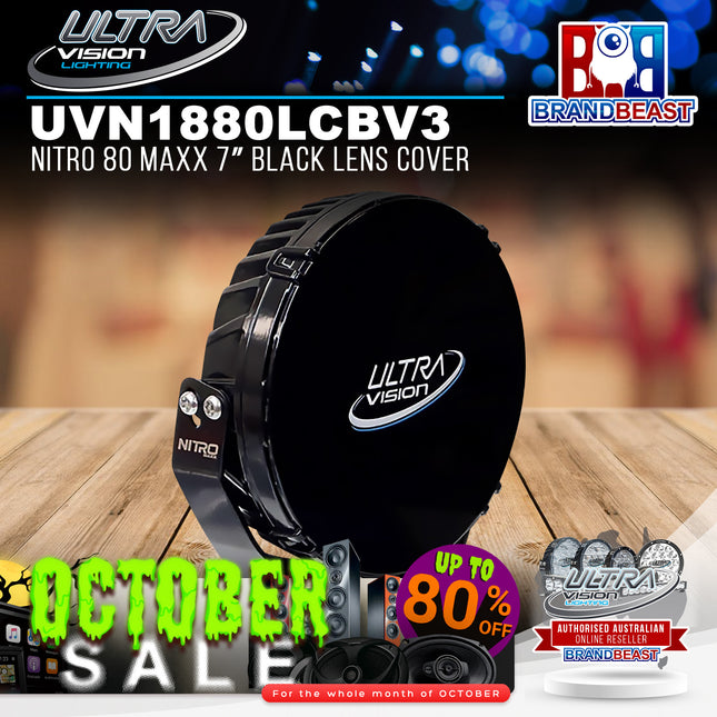 Ultra Vision Lighting UVN1880LCBV3 Nitro 80 Maxx 7" Black Lens Cover