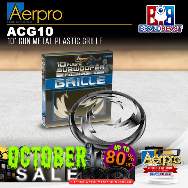 Aerpro ACG10 10" Gun Metal Plastic Grille