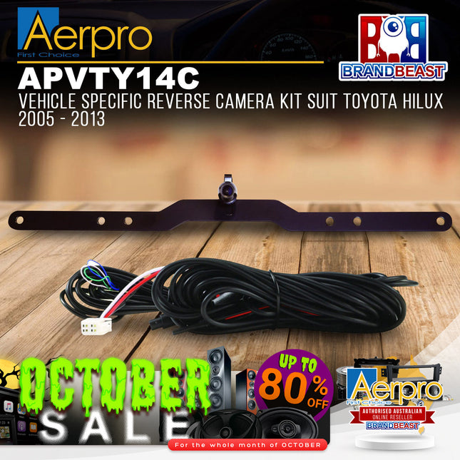 Aerpro APVTY14C Vehicle Specific Reverse Camera Suit Toyota Hilux 2005 - 2013
