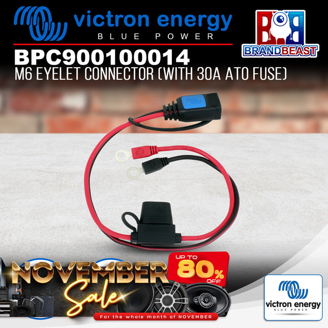 Victron Energy BPC900100014 Blue Smart Charger M6 Eyelet Connector with 30A ATO