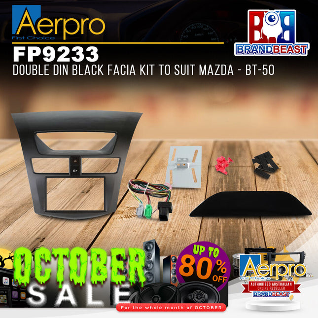 Aerpro FP9233 Double DIN Black Facia Kit Suit Mazda BT-50 2015 - 2017