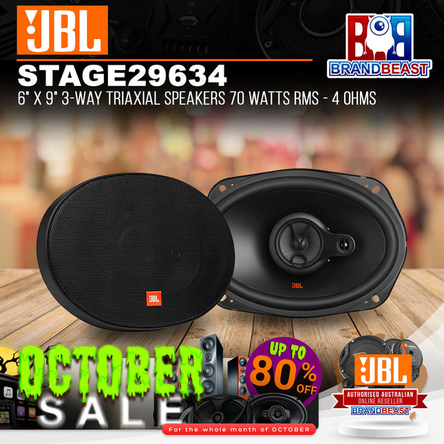 JBL Stage2 9634 6" x 9" 3-Way Triaxial Speakers 70 Watts RMS - 4 Ohms