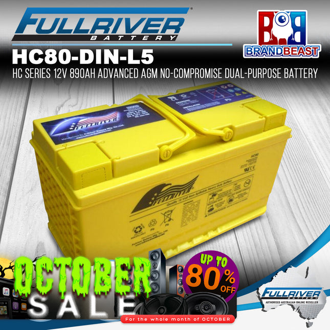 Fullriver HC80 -(DIN - L5) HC Series 12V 890Ah Advanced AGM Dual-Purpose Battery