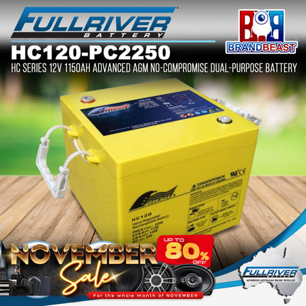 Fullriver HC120 -(PC2250) HC Series 12V 1150Ah Advanced AGM Dual-Purpose Battery