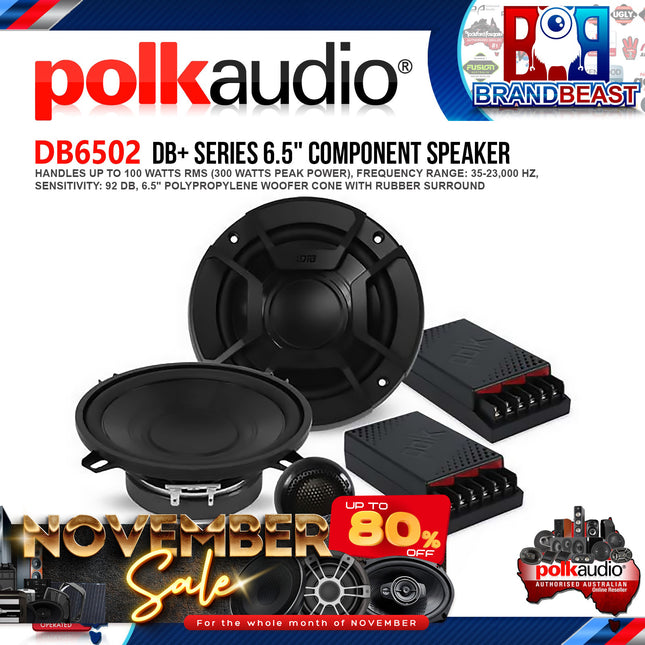Polk Audio DB6502 DB+ Series 6.5" 300W Component Speaker System with Marine Certification