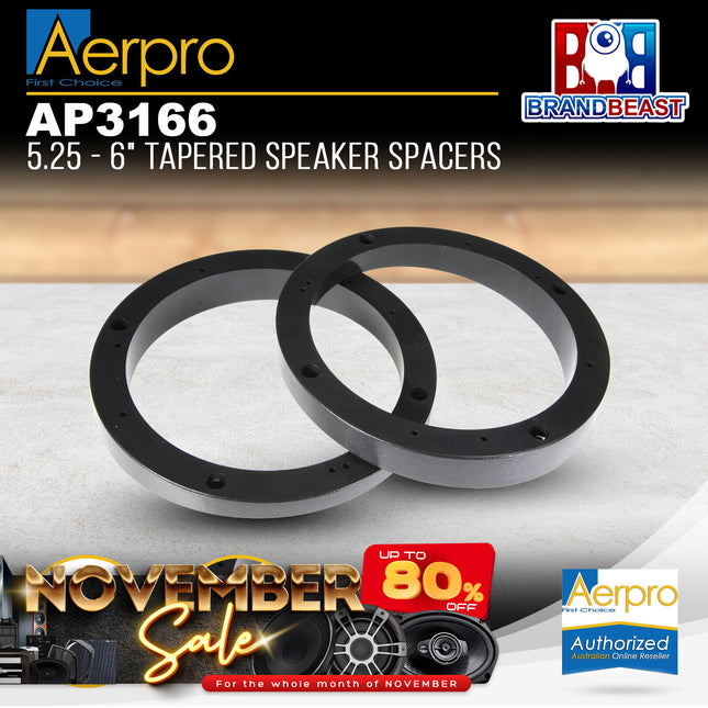 Aerpro AP3166 5 1/4 - 6" Tapered Speaker Spacers