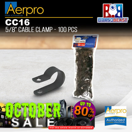 Aerpro CC16 100 PCS 5/8" 16mm Cable Clamp Pack