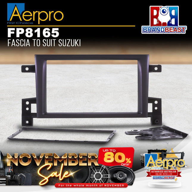 Aerpro FP8165 Double DIN Black Facia Kit Suit Suzuki Grand Vitara 2005 - 2013