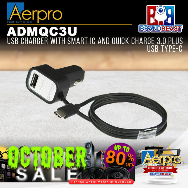 Aerpro ADMQC3U Qualcomm Quick Charger 3.0 + 2.4A Normal Charger With Smart IC