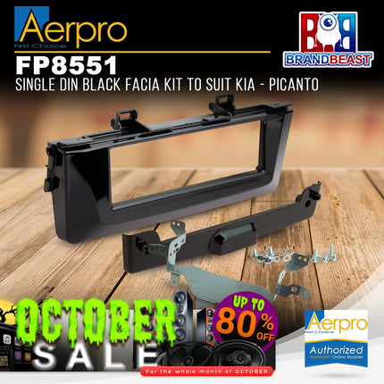 Aerpro FP8551 Single DIN Black Facia Kit to Suit Kia - Picanto