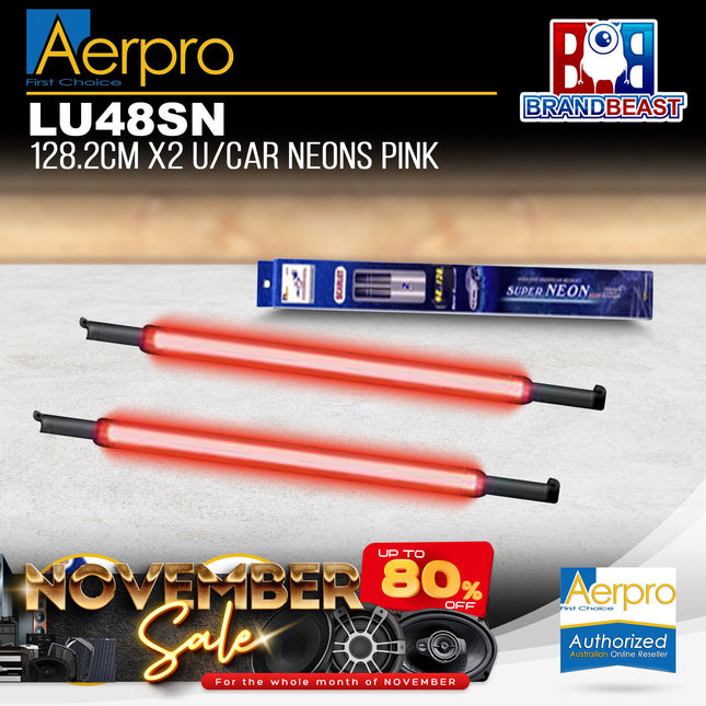 Aerpro LU48SN 128.2cm x2 U/Car LED Neon Pink