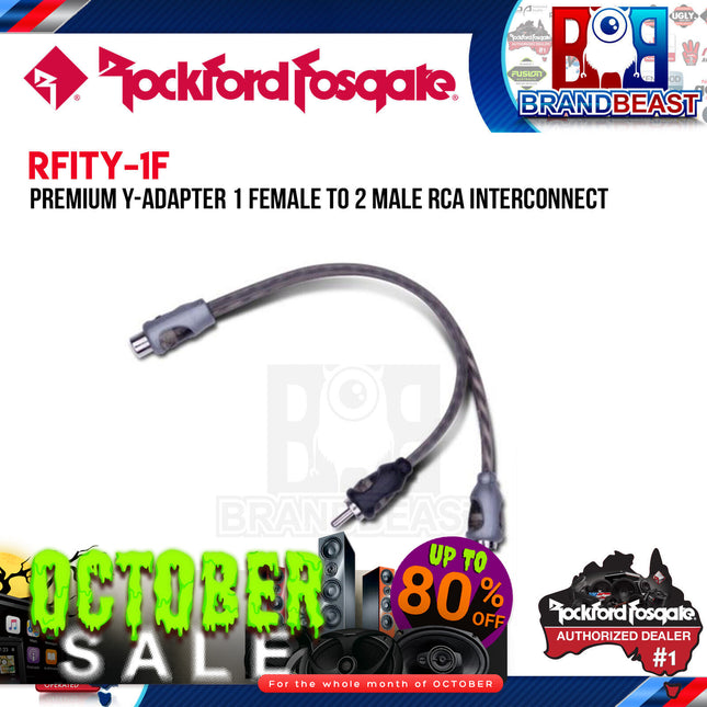 Rockford Fosgate RFITY-1F Premium Y-Adapter 1 Female To 2 Male