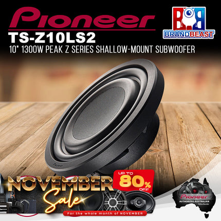 Pioneer TS-Z10LS2 1300W 10" Single 2 Ohms Voice Coil Subwoofer