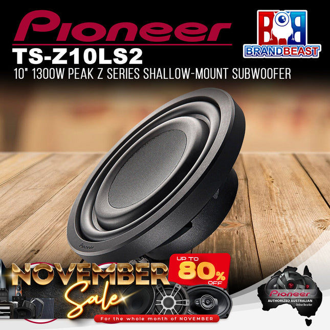Pioneer TS-Z10LS2 1300W 10" Single 2 Ohms Voice Coil Subwoofer