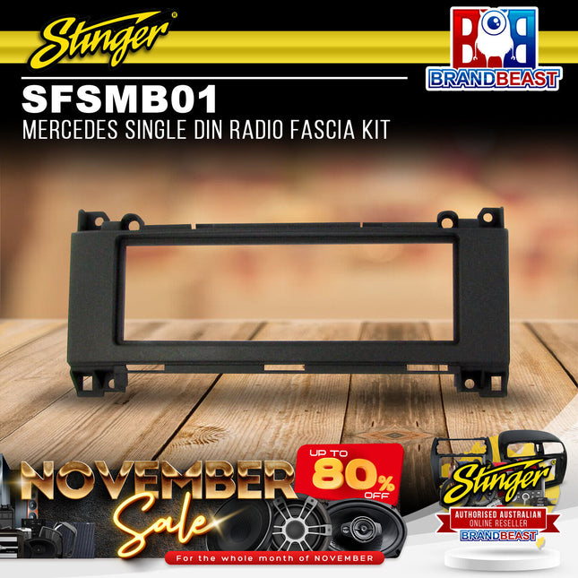 Stinger SFSMB01 Mercedes Single DIN Radio Fascia Kit