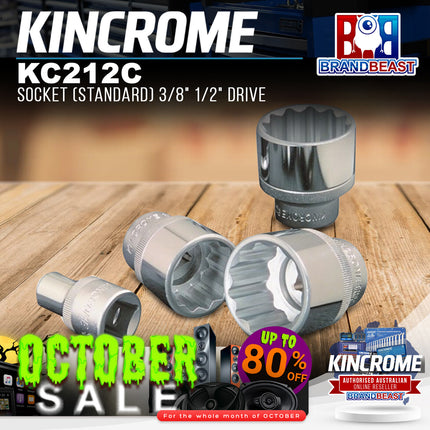 KINCROME KC212C Socket (Standard) 3/8" 1/2" Drive