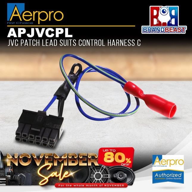 Aerpro APJVCPL JVC Patch Lead to Suit C Control Harnesses