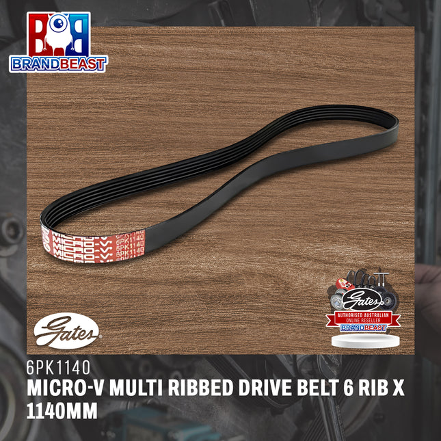 Gates 6PK1140 Micro-V Multi Ribbed Drive Belt 6 Rib x 1140mm