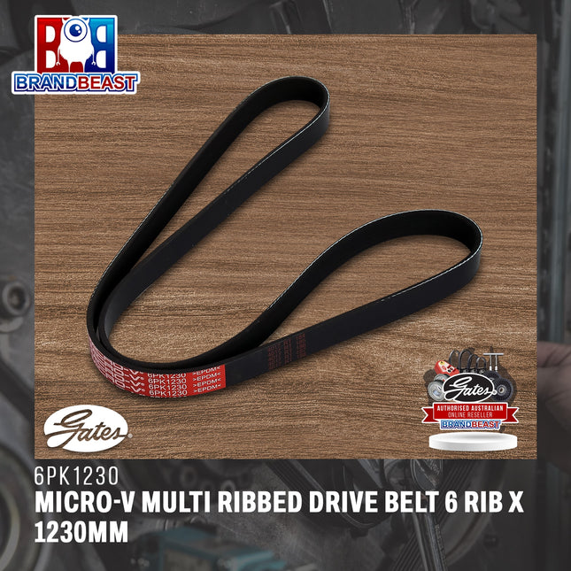 Gates 6PK1230 Micro-V Multi Ribbed Drive Belt 6 Rib x 1230mm