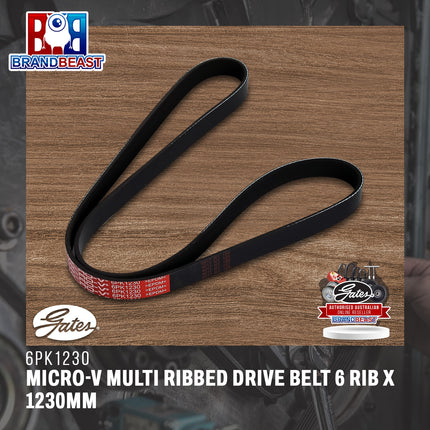 Gates 6PK1230 Micro-V Multi Ribbed Drive Belt 6 Rib x 1230mm