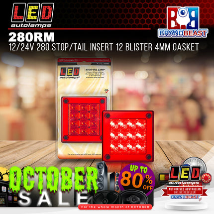 LED Autolamps 280RM 12/24V 280 Stop/Tail Insert 12 Blister 4mm Gasket