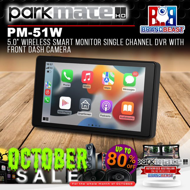 Parkmate PM-51W 5.0" Wireless Smart Monitor Single Channel DVR with Front Dash Camera